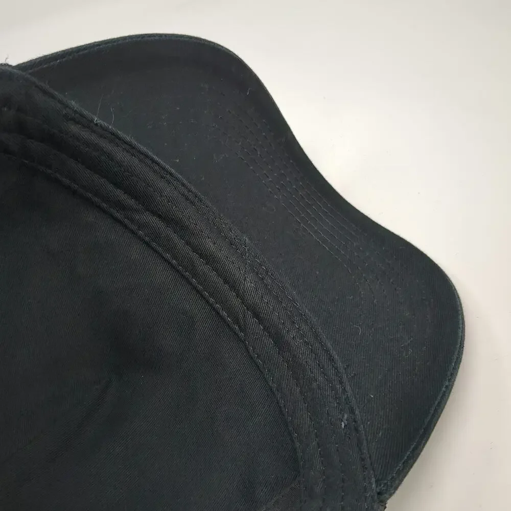 Knoss Performance Trucker Hat Black One Size Snapback 3D Puff Embroidery Mesh